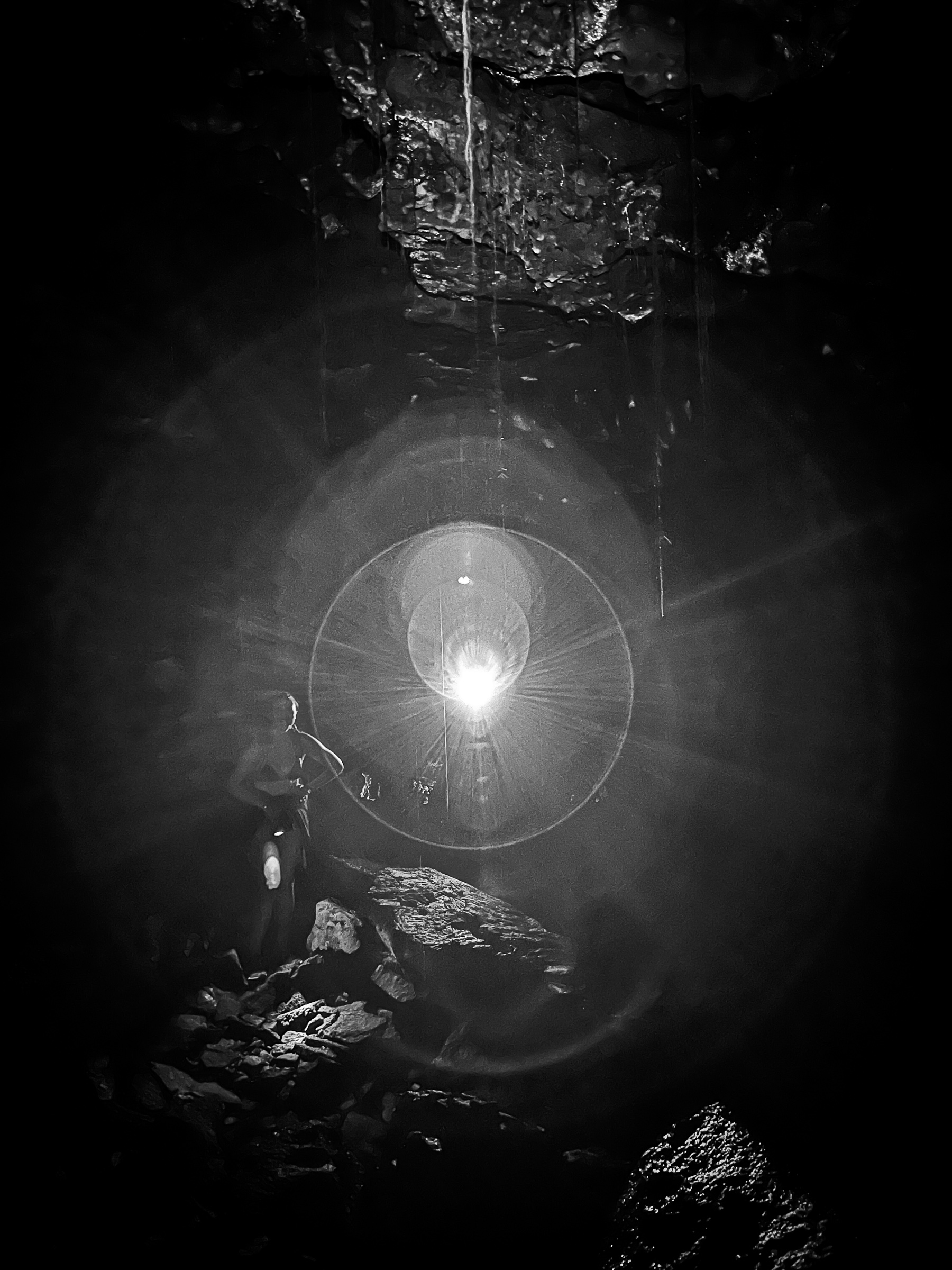 In the lava tubes