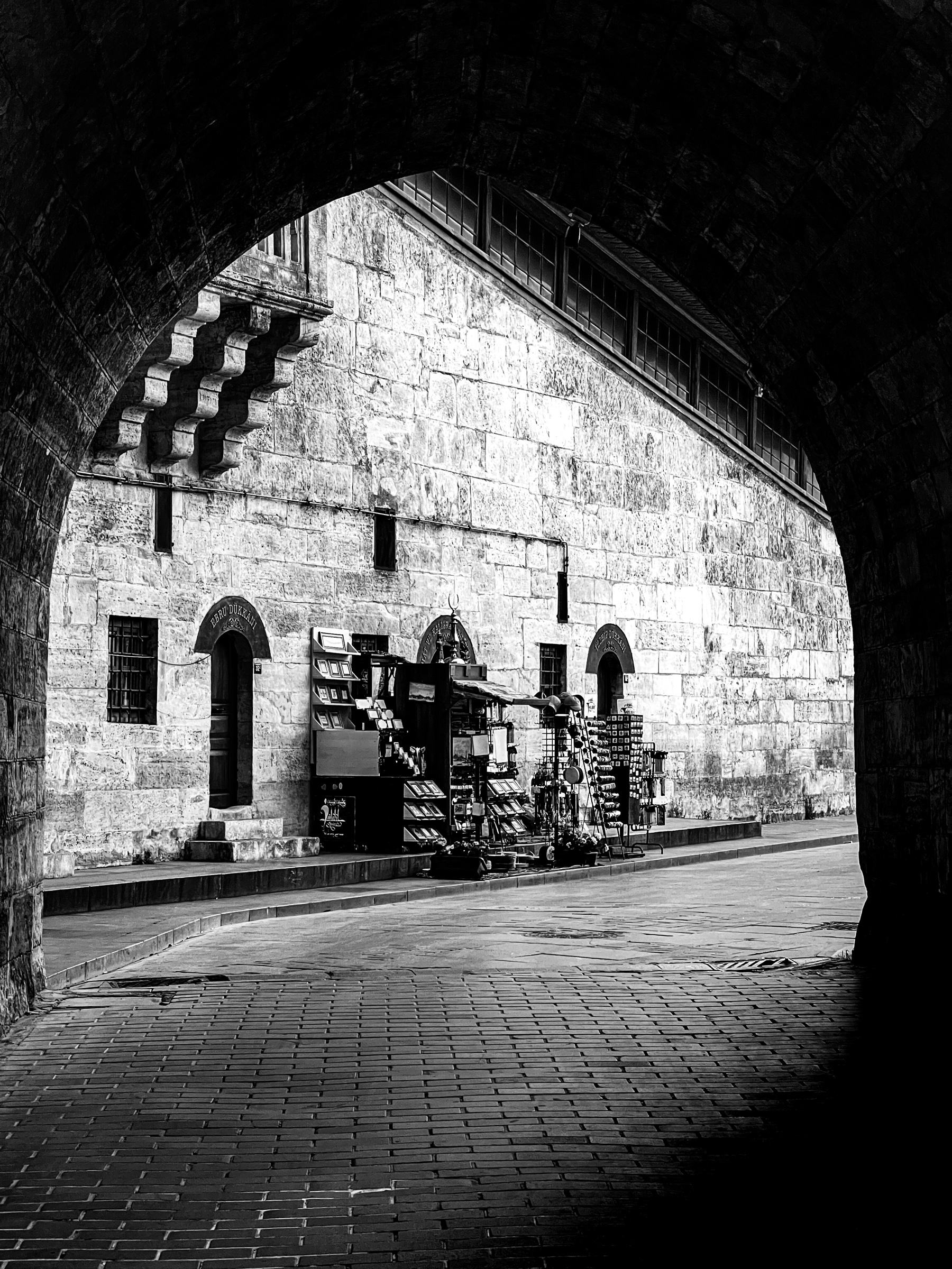 Cobbled archway