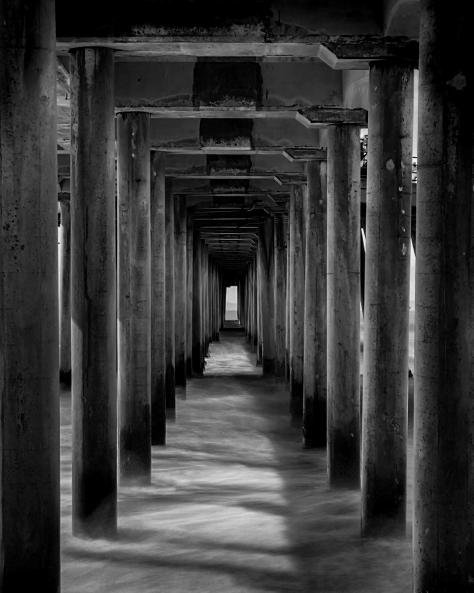Long exposure under Santa Monica pier — Santa Monica, California