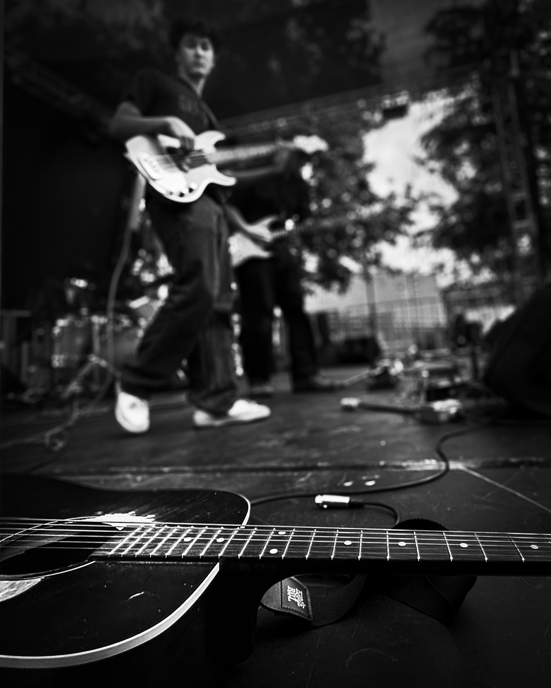 Rover sound check on the Rotary stage during Art Crawl — South Pasadena, California