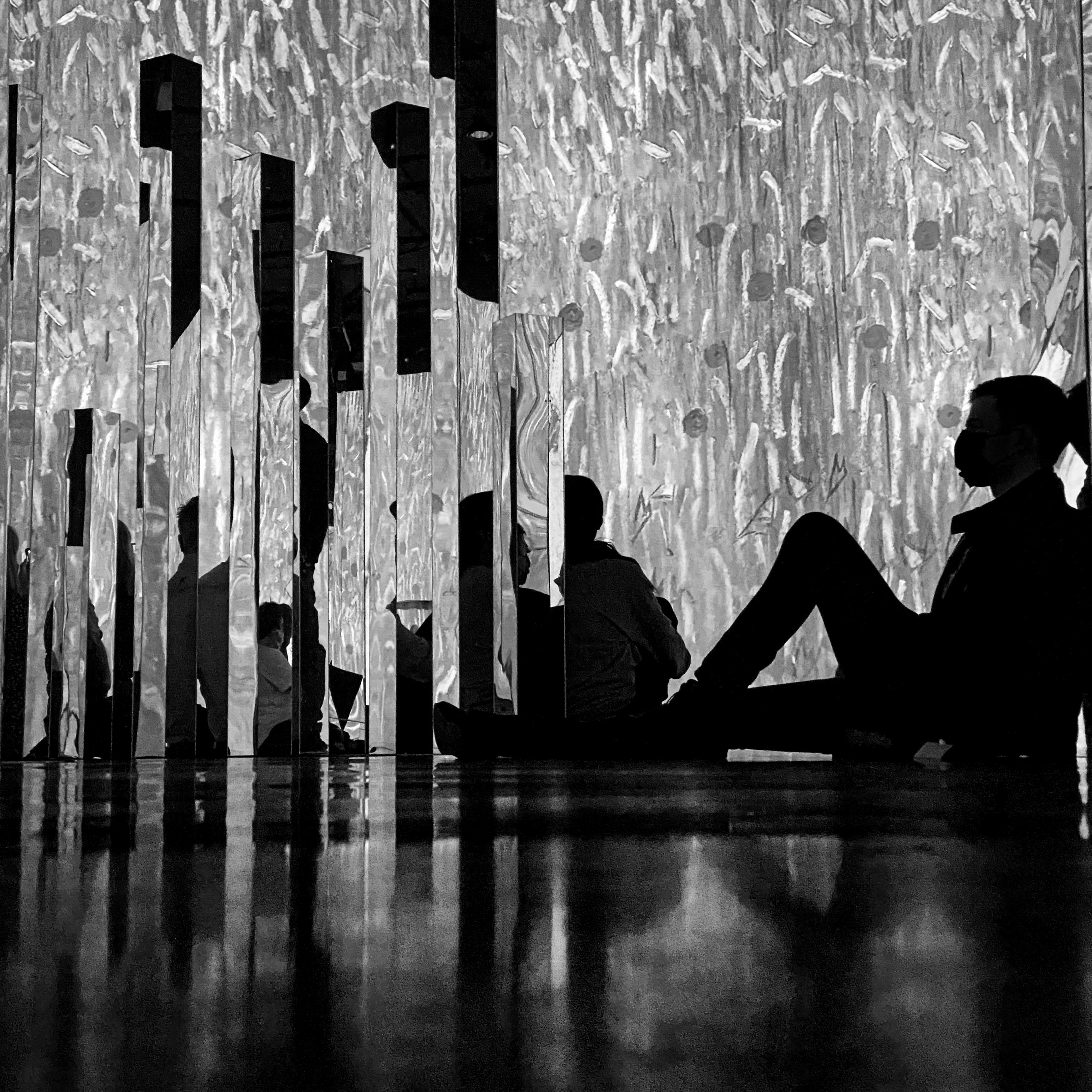 Van Gogh exhibit - reclining silhouette