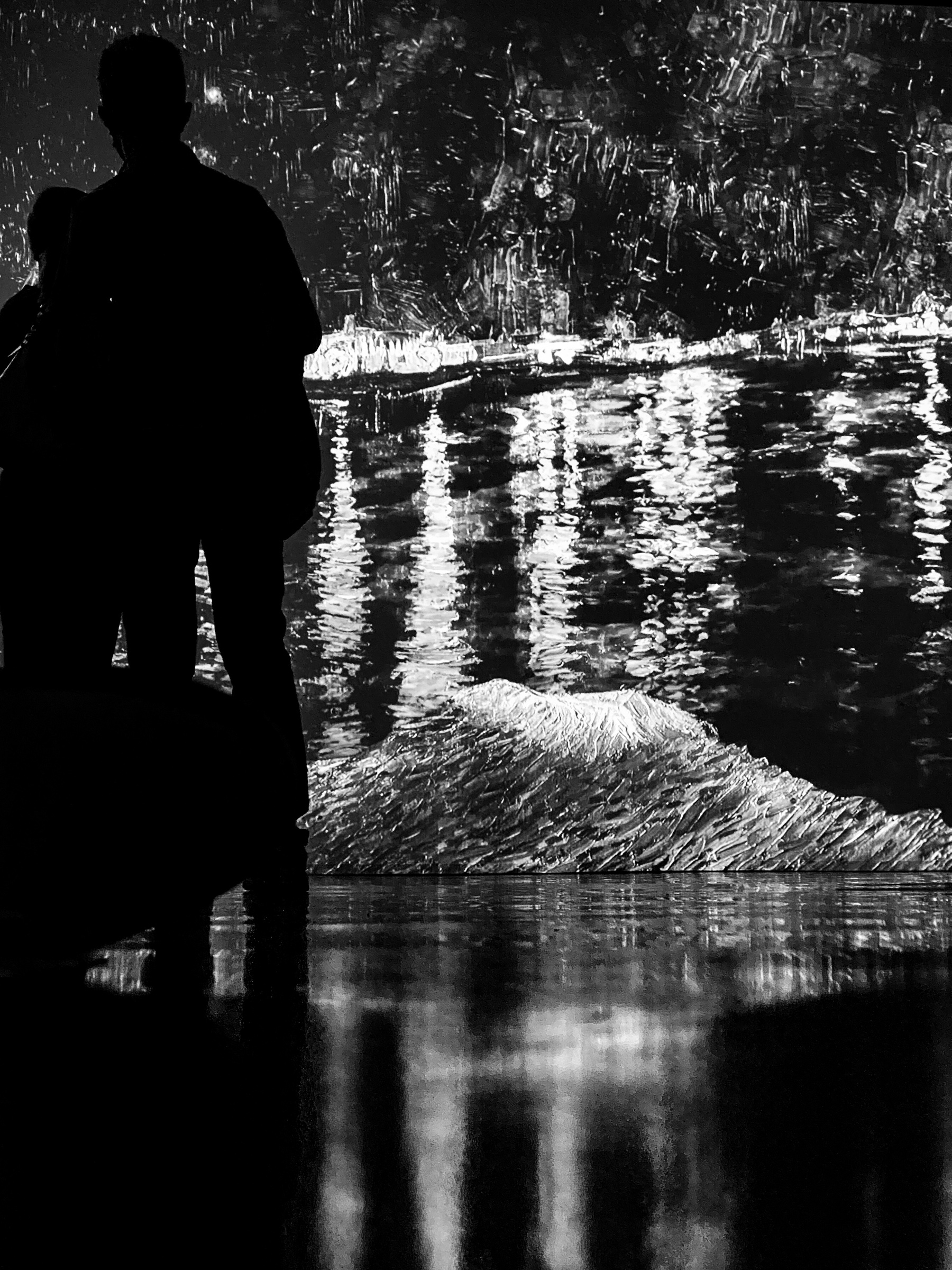 Standing silhouettes